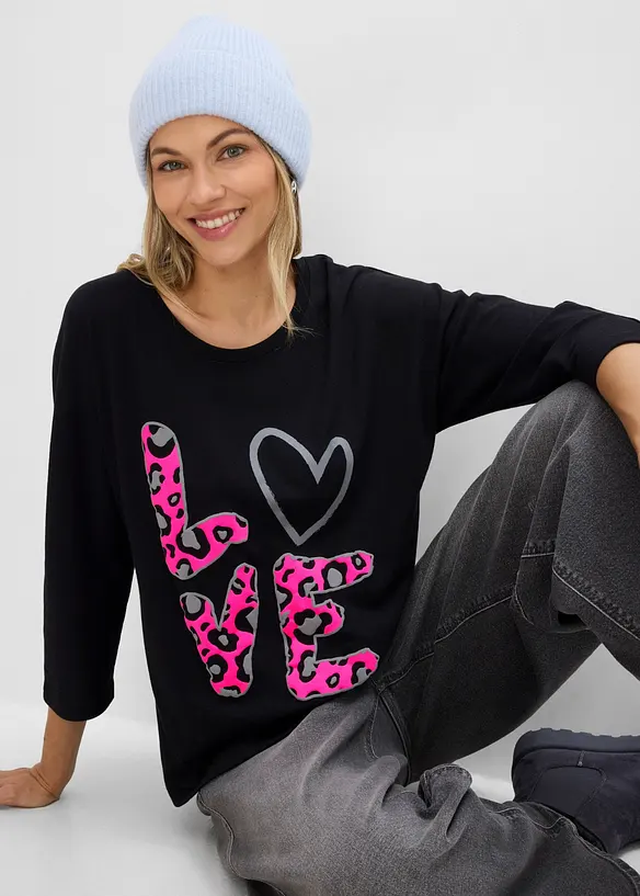 Oversize-Shirt aus Baumwoll-Mix, bonprix