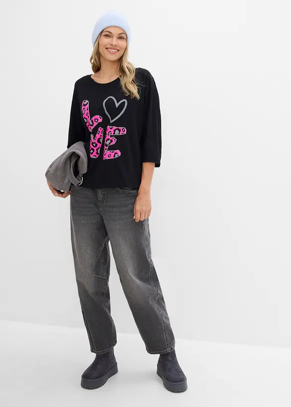 Oversize-Shirt aus Baumwoll-Mix, bonprix