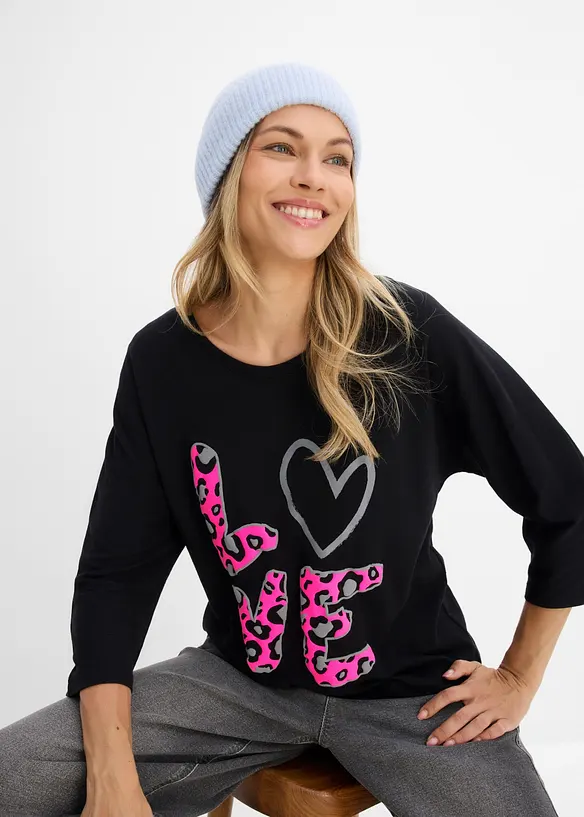 Oversize-Shirt aus Baumwoll-Mix, bonprix