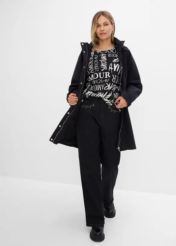 Oversize-Shirt aus Baumwoll-Viskose-Mix, bonprix