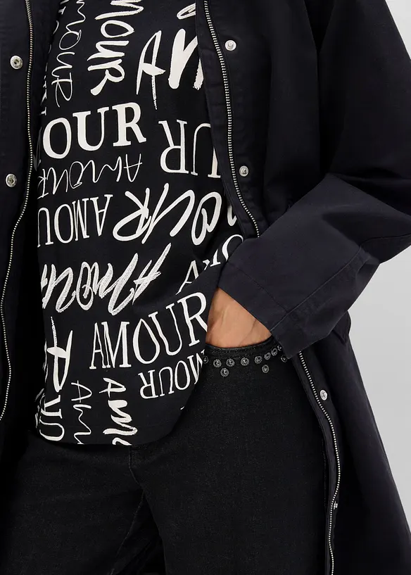 Oversize-Shirt aus Baumwoll-Viskose-Mix, bonprix