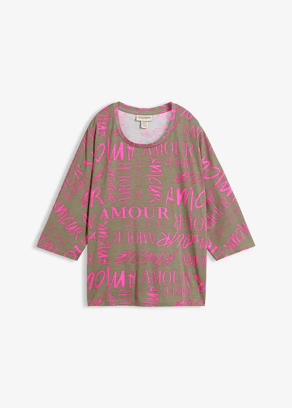 T-shirt oversize en coton et viscose, bonprix