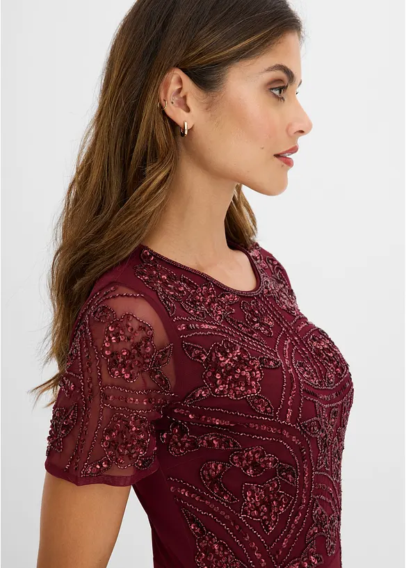 Robe de soir&eacute;e avec broderies de sequins, bonprix