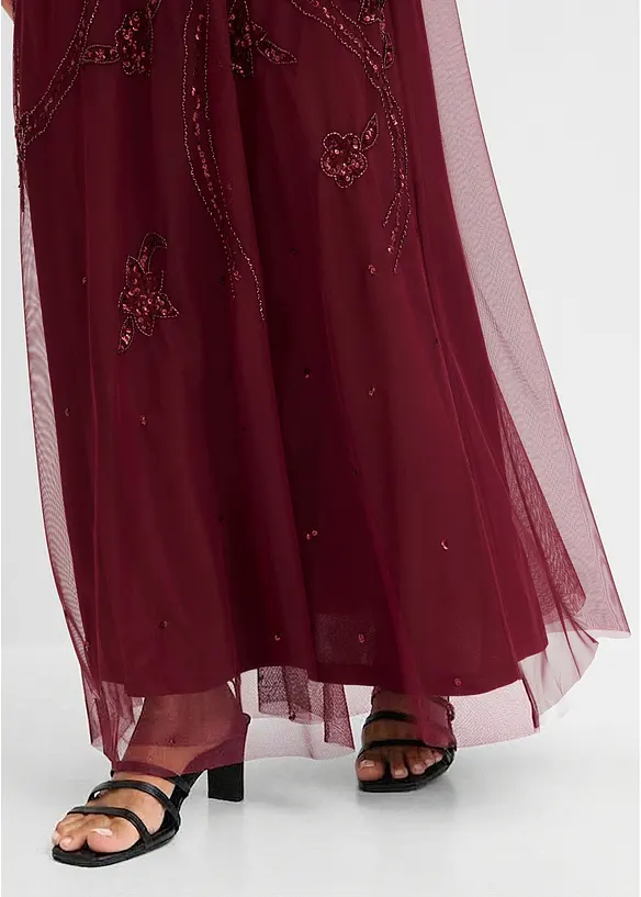 Robe de soir&eacute;e avec broderies de sequins, bonprix