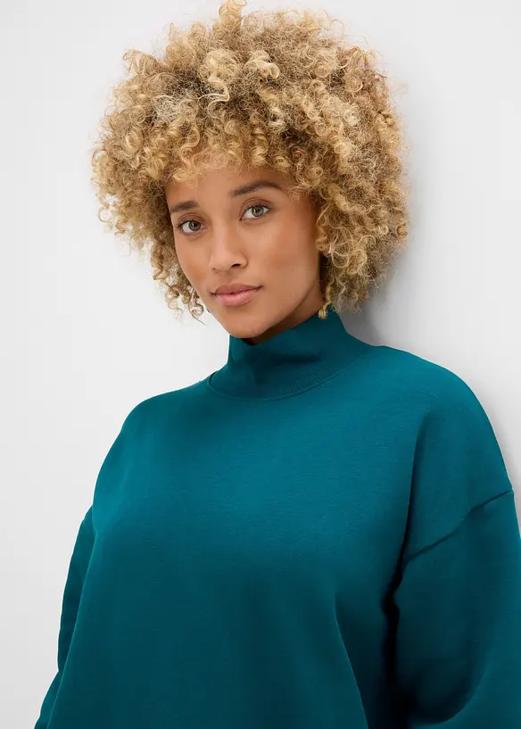 Sweat-shirt &agrave; col roul&eacute;, bonprix