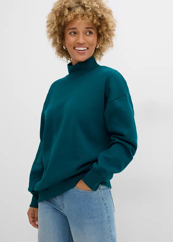 Sweat-shirt &agrave; col roul&eacute;, bonprix