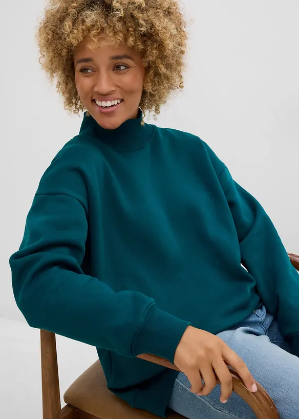 Sweat-shirt &agrave; col roul&eacute;, bonprix