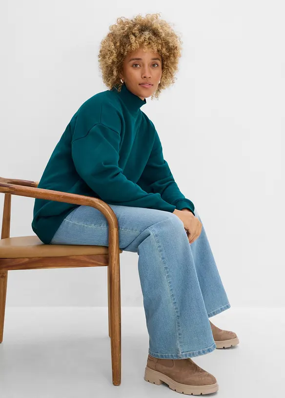 Sweat-shirt &agrave; col roul&eacute;, bonprix