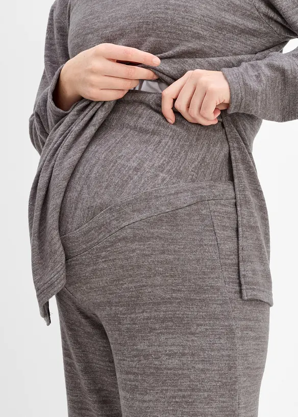 Bequemes Umstandsset in Strick-Optik aus Stillshirt und Hose, bonprix