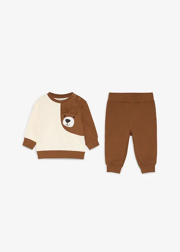 Ensemble sweat et pantalon adorable 100% coton (ens. 2 pces), bonprix