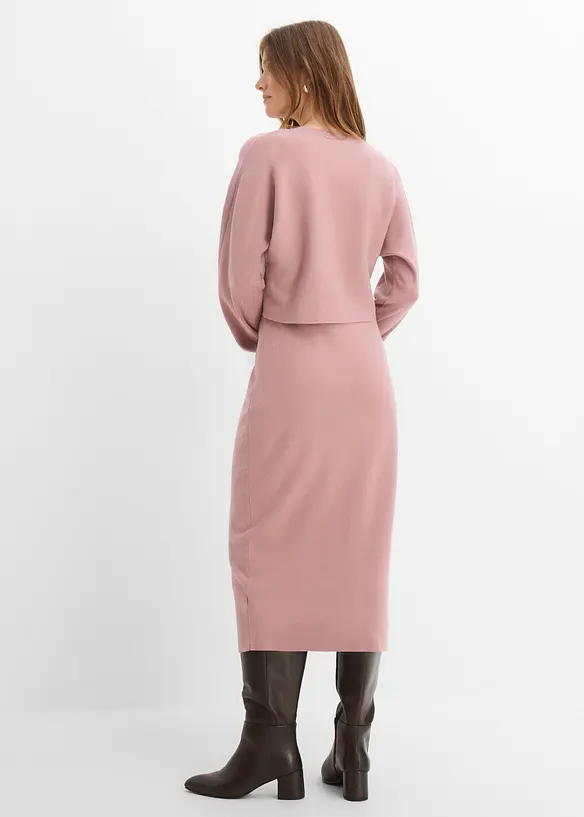 Robe et pull en maille (ens. 2 pces), bonprix