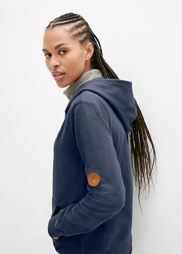 Sweat zipp&eacute; &agrave; capuche, 100% coton, bonprix