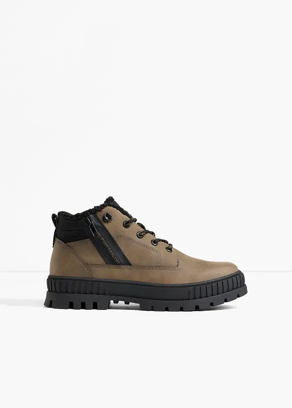 Boots lac&eacute;es Tom Tailor &agrave; semelle crant&eacute;e, Tom Tailor