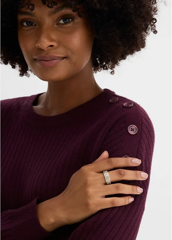 Bague sertie de strass en cristal de verre, bonprix