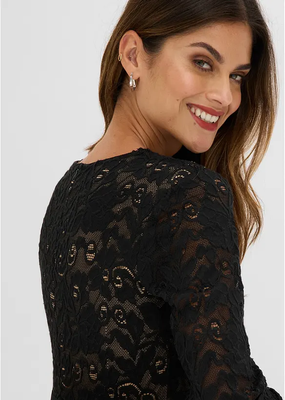 Robe cocktail &agrave; dentelle, bonprix