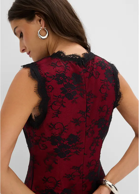 Robe &agrave; dentelle avec doublure en satin brillant, bonprix