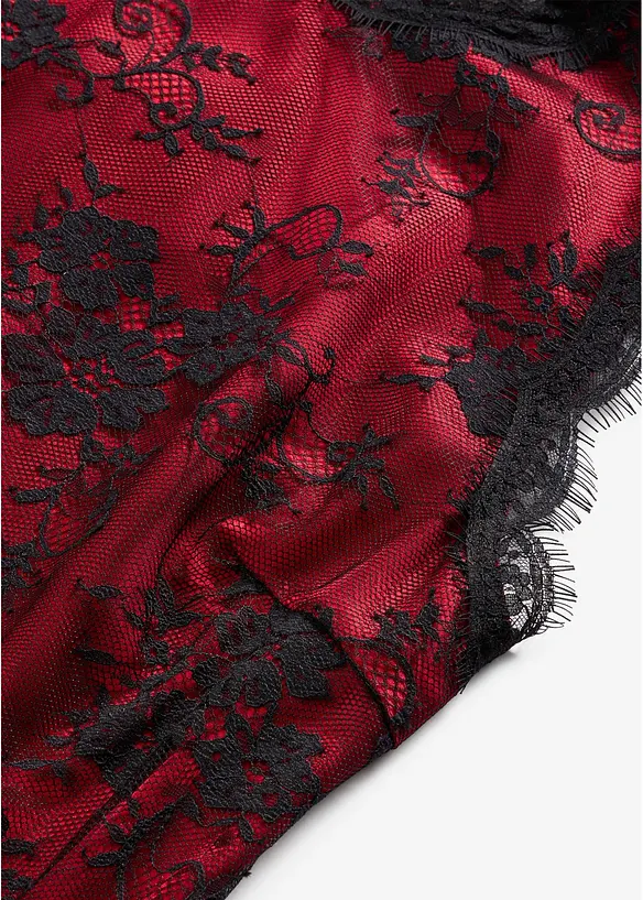 Robe &agrave; dentelle avec doublure en satin brillant, bonprix