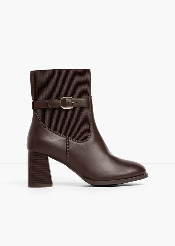 Bottines avec empi&egrave;cement en maille, bonprix