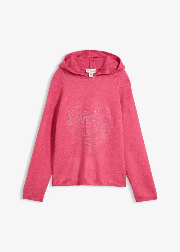 Pull en fine maille avec strass, bonprix