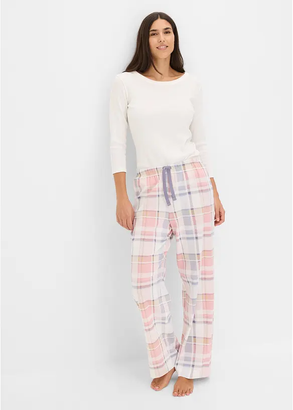 Gewebte Pyjamahose (2er Pack) aus Flanell, bonprix