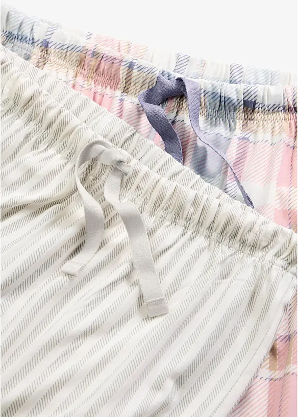 Gewebte Pyjamahose (2er Pack) aus Flanell, bonprix