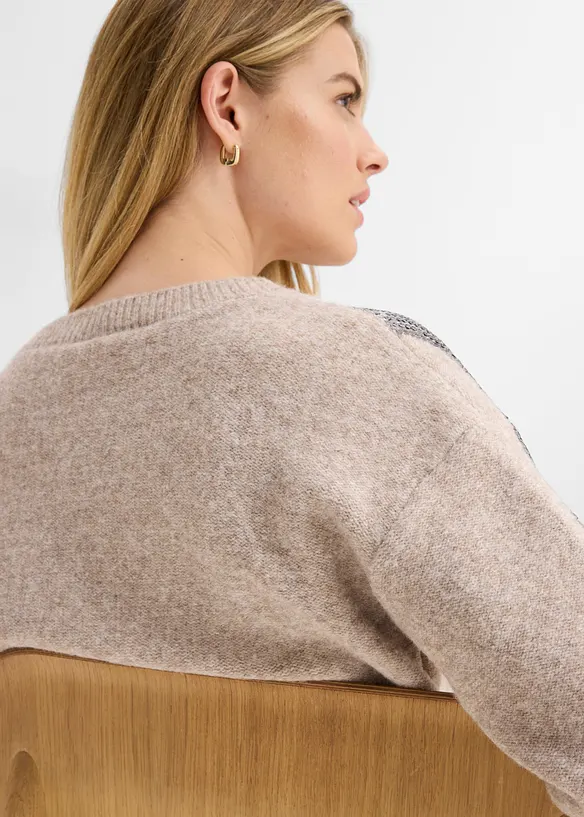 Pullover mit Pailletten-Applikation, bonprix