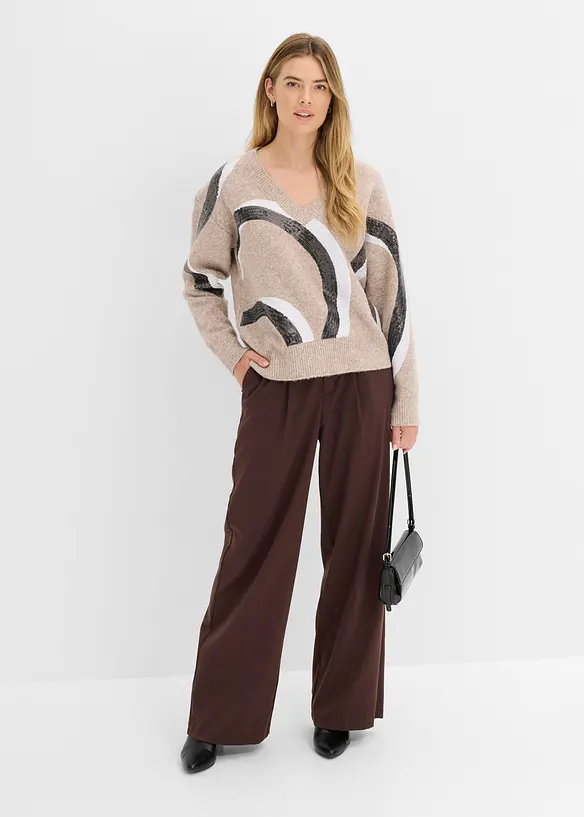 Pullover mit Pailletten-Applikation, bonprix