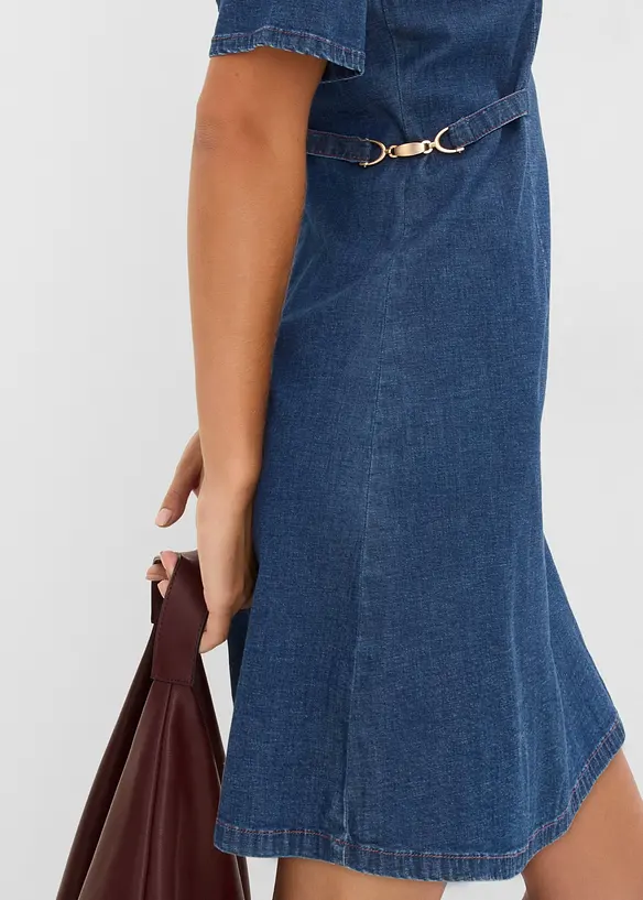 Robe en denim de coton extensible, bonprix