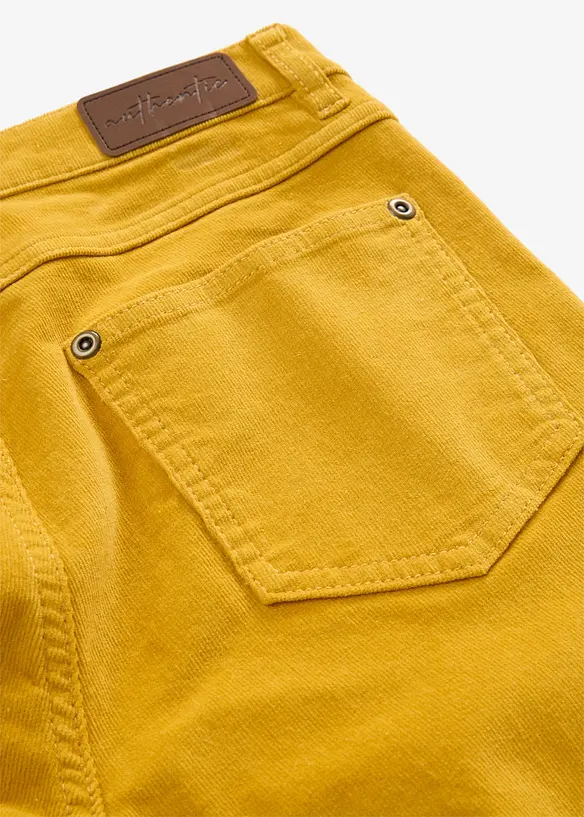 Pantalon &eacute;troit en velours c&ocirc;tel&eacute; de coton extensible, bonprix