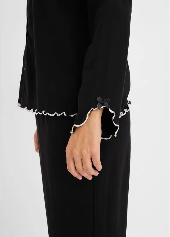Pyjama aus weicher Baumwolle mit Knopfleiste, bonprix