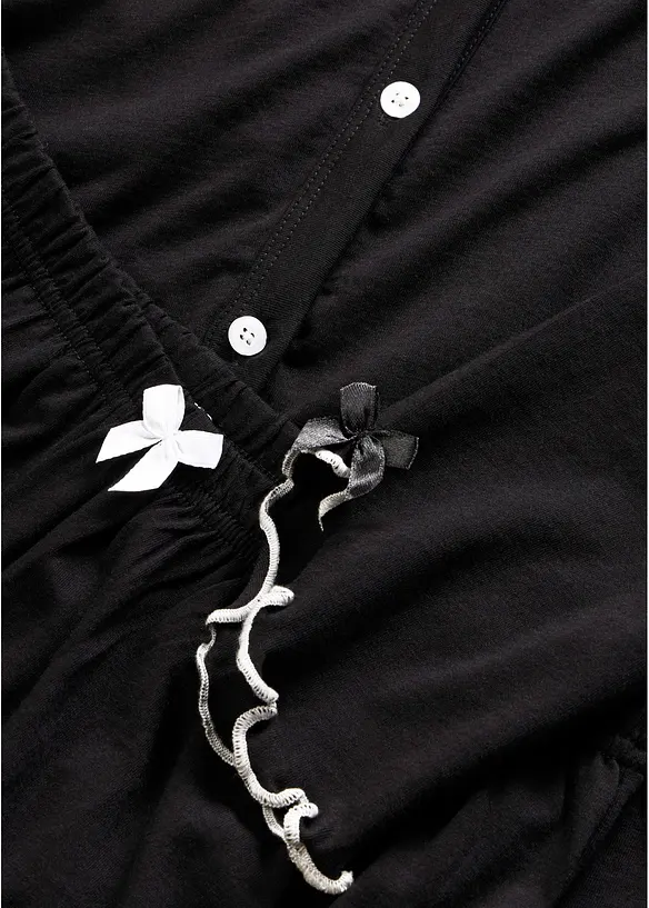 Pyjama aus weicher Baumwolle mit Knopfleiste, bonprix