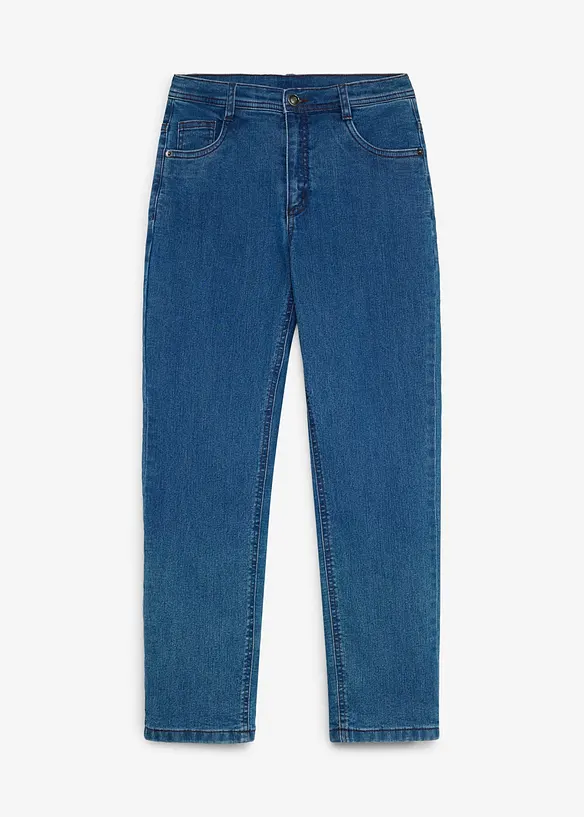 Jean Regular Fit avec doublure chaude en jersey &agrave; carreaux, bonprix
