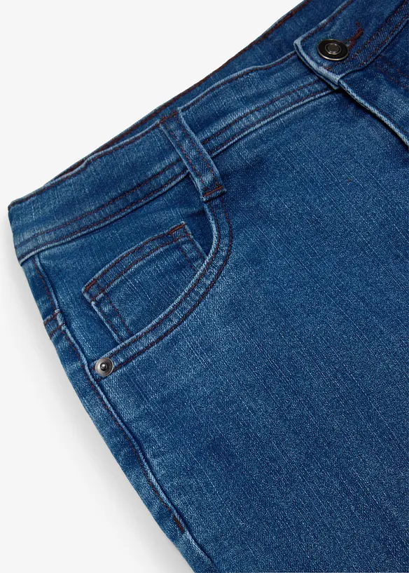 Jean Regular Fit avec doublure chaude en jersey &agrave; carreaux, bonprix