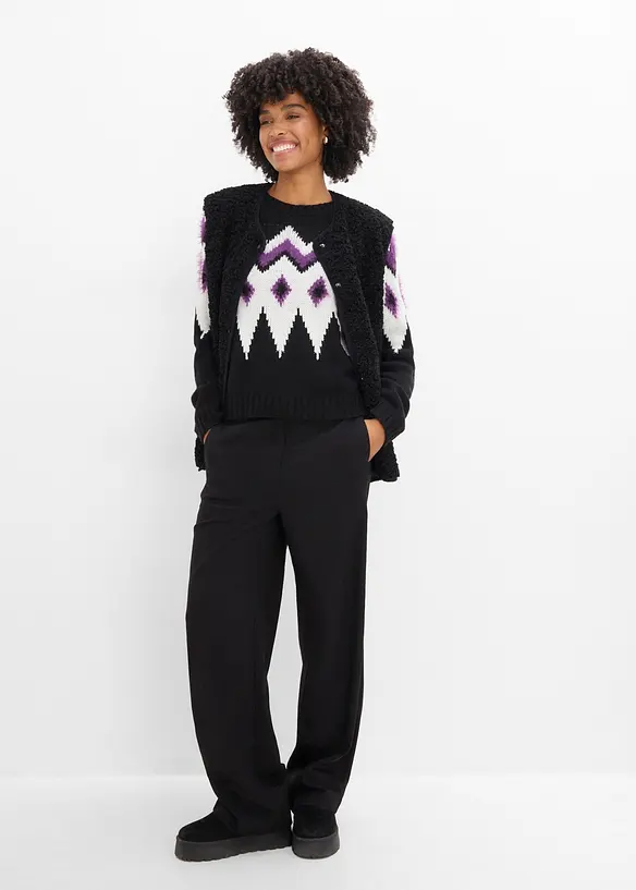 Pull en grosse maille &agrave; motif Fair Isle, bonprix