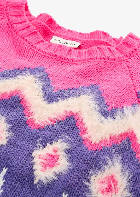 Fair-Isle-Grobstrick-Pullover, bonprix