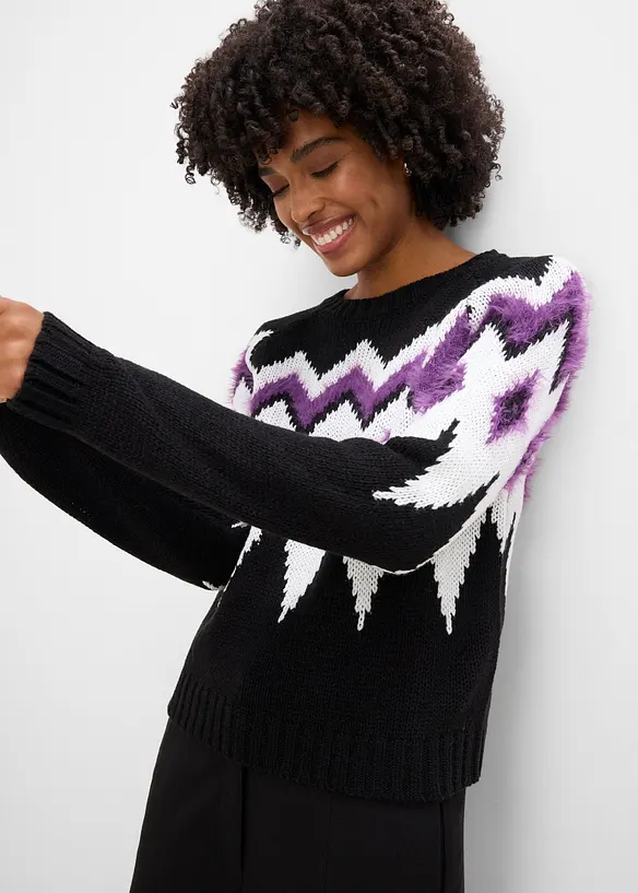 Pull en grosse maille &agrave; motif Fair Isle, bonprix