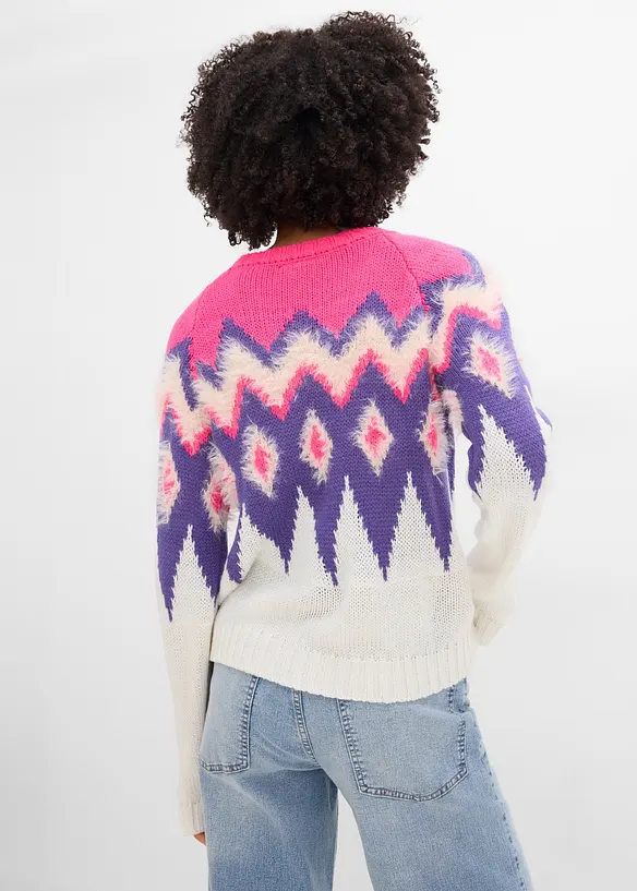 Fair-Isle-Grobstrick-Pullover, bonprix