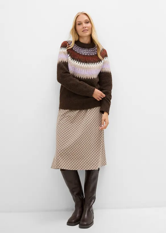 Pull norv&eacute;gien &agrave; col rond, bonprix