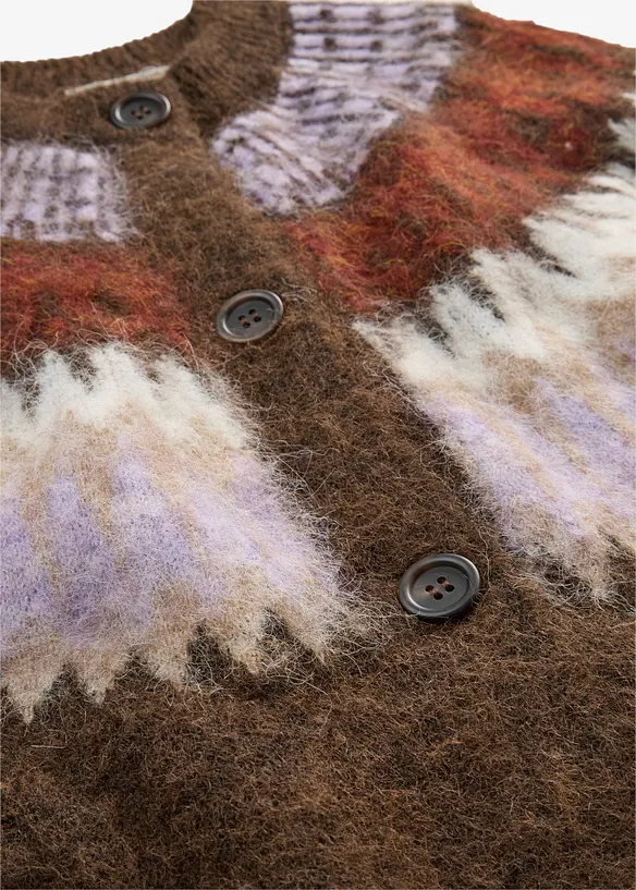 Gilet en maille &agrave; motif norv&eacute;gien, bonprix