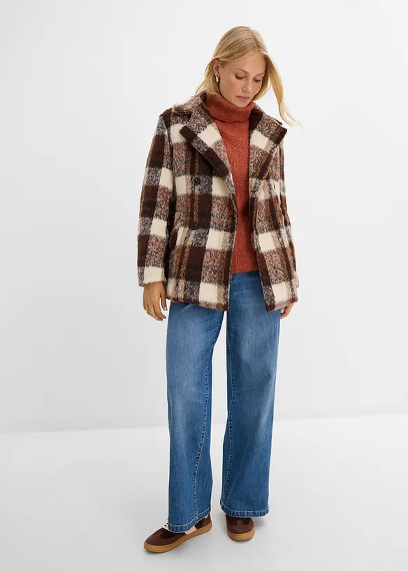 Pull col roul&eacute; &agrave; manches bouffantes, bonprix