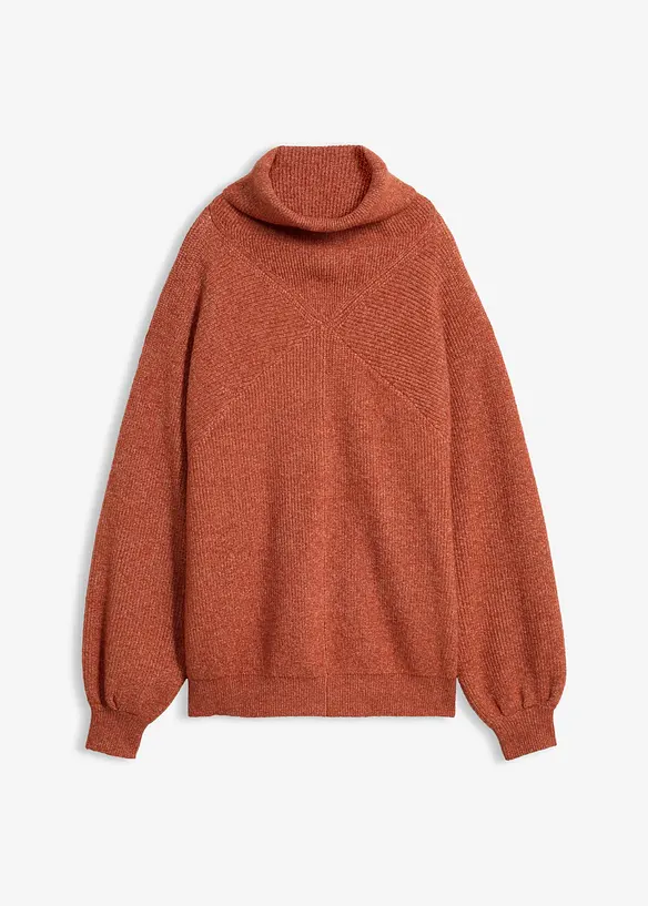 Pull col roul&eacute; &agrave; manches bouffantes, bonprix