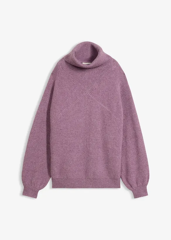 Rollkragenpullover mit Puffer&auml;rmeln, bonprix