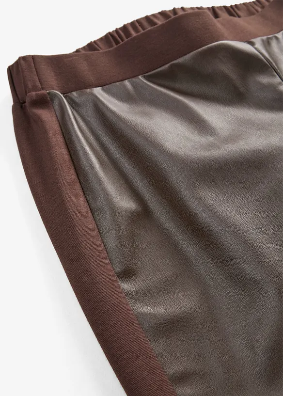 Legging enduit avec coutures d&rsquo;empi&egrave;cement aux genoux, bonprix