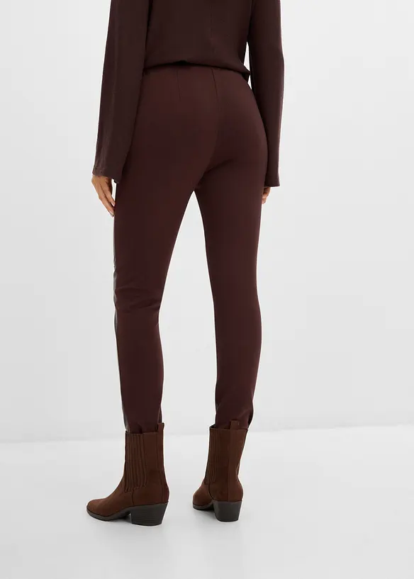 Legging enduit avec coutures d&rsquo;empi&egrave;cement aux genoux, bonprix