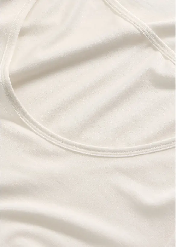 Ultralight Langarmshirt mit Rundhals-Ausschnitt aus Kaschmir-Mix, bonprix