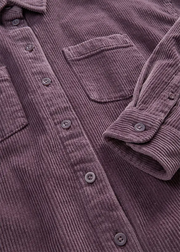 Surchemise oversize en velours c&ocirc;tel&eacute;, bonprix
