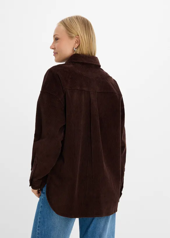 Surchemise oversize en velours c&ocirc;tel&eacute;, bonprix