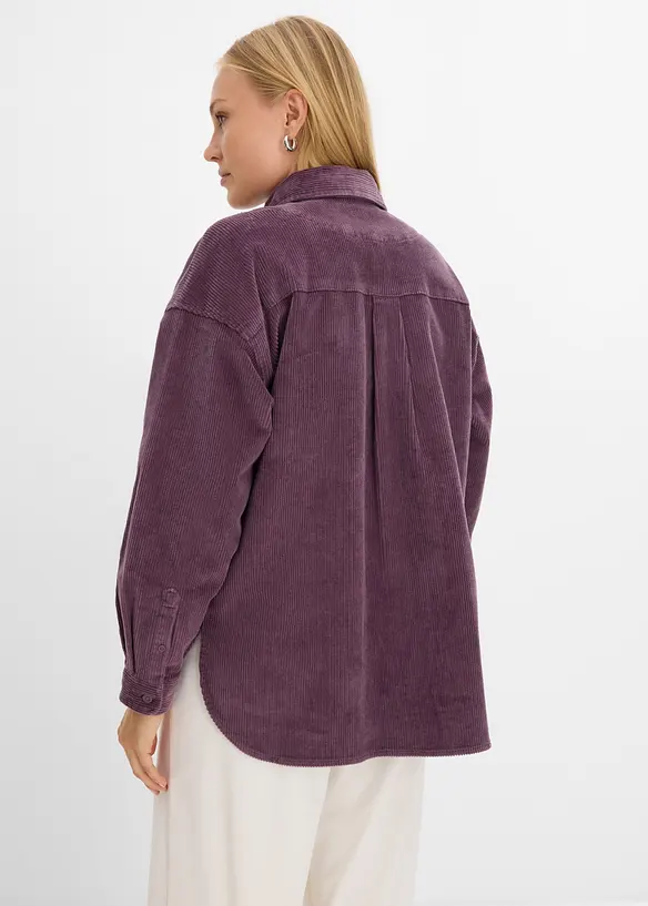 Surchemise oversize en velours c&ocirc;tel&eacute;, bonprix