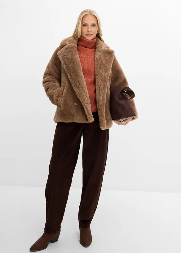 Oversize Teddy-Jacke, bonprix
