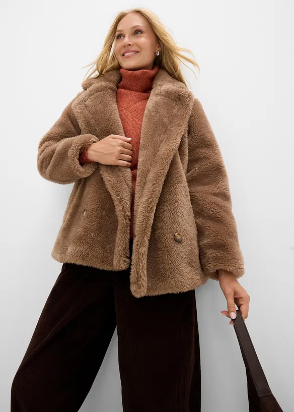 Oversize Teddy-Jacke, bonprix